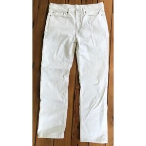 Vintage 80s 90s Style Levis 514 White Denim Straight Leg Jeans Pants 34x34